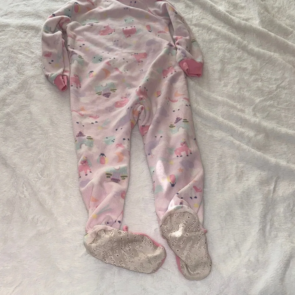 Kids Headquarters Pink Footies One Pieces Cozy Sleepwear 4T